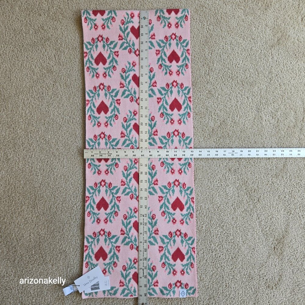 NWT Vera Bradley Knit Heart Scarf - Picture 2 of 8